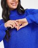 Noisy May Noisy May high neck mini sweater dress in royal blue - 3