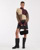 Noisy May Noisy May high neck zip up cardigan in burgundy and cream-Purple - 2
