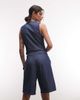 Noisy May Noisy May high rise tailored bermuda shorts in dark blue denim - part of a set - 2