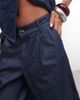 Noisy May Noisy May high rise tailored bermuda shorts in dark blue denim - part of a set - 4