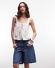 Noisy May Noisy May high waist Bermuda shorts in mid blue denim - 2
