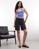 Noisy May Noisy May high waist longline loose short in black denim - 1