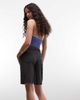 Noisy May Noisy May high waist longline loose short in black denim - 4