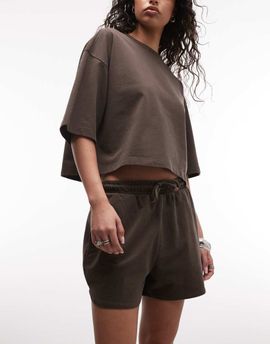 Noisy May Noisy May jersey shorts in washed brown - part of a set