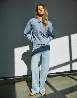 Noisy May Noisy May Josie high waist baggy jeans in light blue