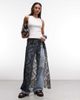 Noisy May Noisy May lace longline waist scarf in black - 1