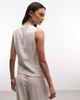 Noisy May Noisy May linen mix vest in oatmeal - part of a set-Neutral - 4