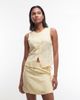 Noisy May Noisy May linen mix wrap around tie side mini skirt in buttermilk - part of a set-Yellow - 2