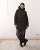 Noisy May Noisy May longline puffer coat with hood in black - 4