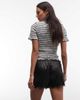 Noisy May Noisy May low rise satin shorts with lace hem in black - 4
