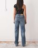 Noisy May Noisy May low rise wide leg jeans in dark blue denim - 2