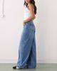 Noisy May Noisy May low rise wide leg jeans in mid blue denim - 2