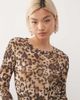 Noisy May Noisy May mesh top in leopard-Black - 2