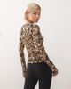 Noisy May Noisy May mesh top in leopard-Black - 4