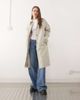 Noisy May Noisy May midi trench coat in beige-White - 1