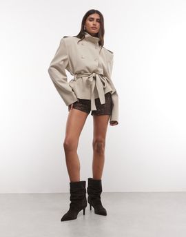 Noisy May Noisy May mini glitter shorts in brown
