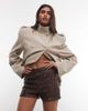 Noisy May Noisy May mini glitter shorts in brown - 2