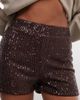 Noisy May Noisy May mini glitter shorts in brown - 3