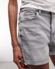 Noisy May Noisy May Moni high rise denim shorts in light gray - 4