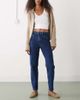 Noisy May Noisy May Moni high rise slim straight jeans in dark blue denim - 1