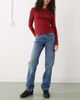 Noisy May Noisy May Monica high waist straight leg jeans in dark blue denim - 1