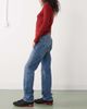 Noisy May Noisy May Monica high waist straight leg jeans in dark blue denim - 2