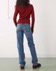 Noisy May Noisy May Monica high waist straight leg jeans in dark blue denim - 3