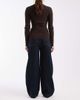Noisy May Noisy May Noah mid rise barrel jeans in dark rinse denim-Blue - 2