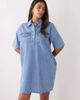 Noisy May Noisy May oversized boxy denim dress with pockets in light blue - 2