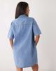 Noisy May Noisy May oversized boxy denim dress with pockets in light blue - 3