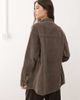 Noisy May Noisy May oversized corduroy shirt in light brown-Neutral - 3