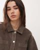 Noisy May Noisy May oversized corduroy shirt in light brown-Neutral - 4
