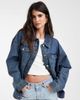 Noisy May Noisy May oversized denim jacket in vintage blue - 1