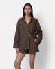 Noisy May Noisy May oversized shirt in chocolate polka - part of a set-Brown - 1