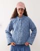 Noisy May Noisy May quilted diamond denim jacket in light blue wash - 2