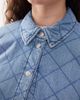 Noisy May Noisy May quilted diamond denim jacket in light blue wash - 4