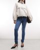 Noisy May Noisy May Rae low rise super slim jeans in medium blue denim-Black - 1