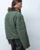 Noisy May Noisy May reversible jacket with oversized collar in khaki and leopard print-Green - 4