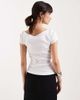 Noisy May Noisy May ribbed boat neck t-shirt in white - 2