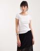 Noisy May Noisy May ribbed boat neck t-shirt in white - 3