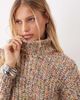 Noisy May Noisy May roll neck knit sweater in multicolored yarn-White - 3