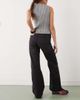 Noisy May Noisy May Rooxy high rise flares in black denim - 3
