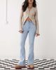 Noisy May Noisy May Sallie high rise slim flare jeans in light blue wash - 1
