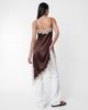 Noisy May Noisy May satin asymmetric lace hem longline top in chocolate-Brown - 4