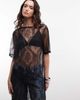 Noisy May Noisy May scoop back sheer lace maxi dress in black - 2
