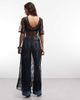 Noisy May Noisy May scoop back sheer lace maxi dress in black - 3