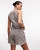 Noisy May Noisy May seersucker shorts with lace trim in chocolate gingham - part of a set-Brown - 3