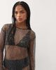 Noisy May Noisy May sequin mesh maxi dress in black - 4