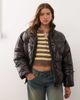 Noisy May Noisy May shiny puffer jacket in black - 1