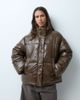 Noisy May Noisy May shiny puffer jacket in brown - 1